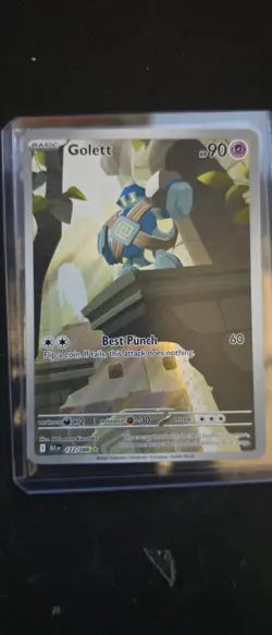 Pokemon TCG SV black bolt Golett 122/086 Illustration Rare - Image 1