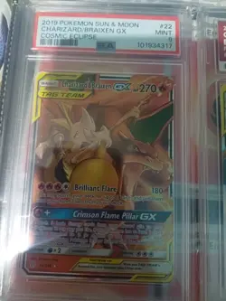 Charizard Braixen GX 22/236 Cosmic Eclipse Card PSA 9 Pokemon TCG - Image 1