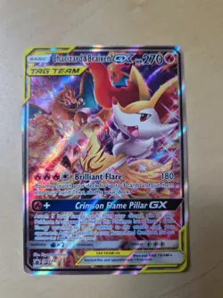 Charizard & Braixen GX SM230 Sun & Moon Tag Team Alt Art Promo Pokemon Card! - Image 1