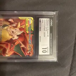 CGC 10 GEM MINT Charizard & Braixen GX Cosmic Eclipse 22/236 Holo Pokemon Card - Image 3
