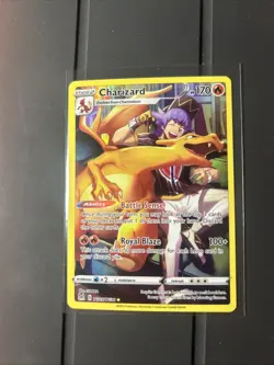 Pokemon Charizard Trainer Gallery Full Art Rare Holo Card TG03/TG30 Lost Origin - Image 1