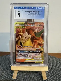 Charizard & Braixen (2019) Tag Team GX 22/236 Pokemon Card TCG Graded CGC 9 - Image 1
