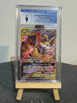 CGC 9 Charizard & Braixen GX (2019) SM230 SM Black Star Promo Pokemon Card TCG - Image 1
