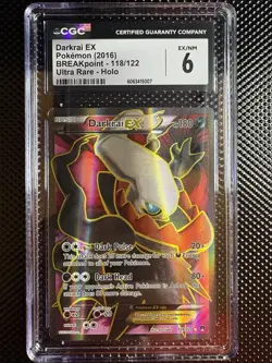 Pokemon TCG XY Breakpoint Darkrai EX Full Art Ultra Rare Card 118/122 Holo CGC 6 - Image 1
