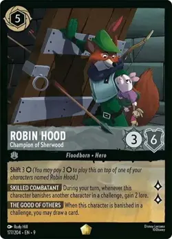 ROBIN HOOD - Champion of Sherwood Legendary #177/204 EN 9 Disney Lorcana FABLED - Image 1
