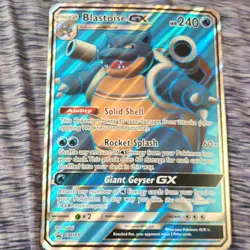 Pokemon Blastoise GX Promo Foil 240 HP SM189 2019 Stage 2 Card JUMBO - Image 1
