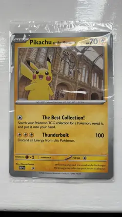 X2 SEALED Pikachu at the Museum Jumbo Promo Card with Natural History Booklet - Image 3