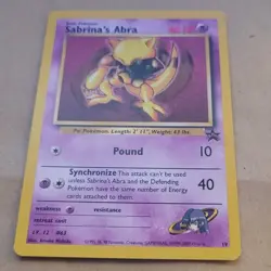 VINTAGE POKEMON BLACK STAR PROMO CARD - #19 SABRINA'S ABRA (WOTC) RARE NM - Image 1