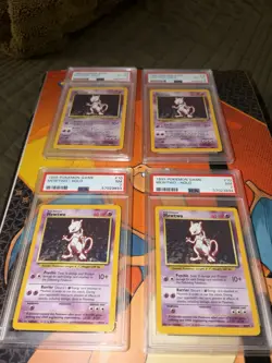 (Lot of 4) 1999 Pokemon Game Mewtwo Holo 10/102 (2x PSA 7) (2x PSA 6) - Image 2