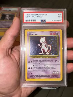 (Lot of 4) 1999 Pokemon Game Mewtwo Holo 10/102 (2x PSA 7) (2x PSA 6) - Image 4