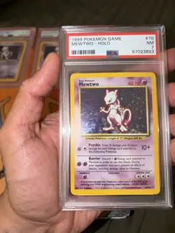 (Lot of 4) 1999 Pokemon Game Mewtwo Holo 10/102 (2x PSA 7) (2x PSA 6) - Image 5