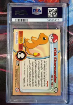 1999 Topps Pokemon T.V. Charmander Foil PSA 8 - Image 2