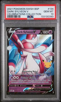 Dark Sylveon V #134 Celebrations Collection 2021 Pokemon PSA 10 - Image 1
