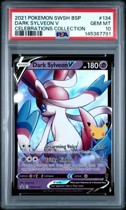 Pokemon TCG 2021 DARK SYLVEON V Celebrations SWSH134 PSA 10 GEM MINT - Image 1