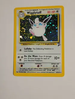 2000 Pokemon - Wigglytuff Unlimited Holo Rare - Base Set 2 - 19/130 Non-Played - Image 1