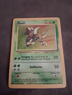 Pokemon TCG Pinsir Holo Rare Card 9/64 Jungle Unlimited Vintage Near Mint - Image 1