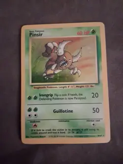 Pokemon TCG Pinsir Holo Rare Card 9/64 Jungle Unlimited Vintage Near Mint - Image 2