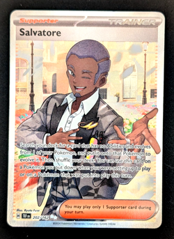 POKEMON ~ SALVATORE ~ 202/162 ~ TEMPORAL FORCES ~ FULL ART ULTRA RARE ~ NM - Image 1