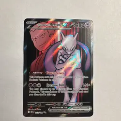 Pokemon Sv10: Destined Rivals Team Rocket's Mewtwo ex 213/182 Full Art Holo EX - Image 1