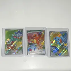 Nintendo Pokemon TCG Bulbasaur 037 Charmander 038 Squirtle 039 Holo Card Lot - Image 1