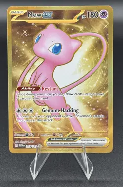 Pokemon TCG - Mew 205/165 Scarlet & Violet 151 Gold UPC Promo Metal Card NM - Image 1