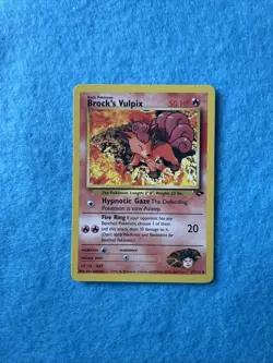 Pokemon Gym Challenge 37/132 Brock's Vulpix Trading Card English 2000 - Image 1