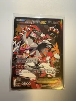 Team Magma's Groudon EX Holo Ultra Rare 15/34 Double Crisis Pokemon Card - Image 1