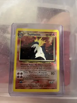 Typhlosion 18/111 Neo Genesis Holo Rare Pokemon Card WOTC - MP - Image 1