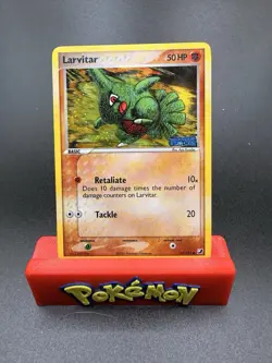 Pokemon Card - Larvitar Unseen Forces 61/115 Common Reverse Holo Stamped MP-c - Image 1
