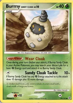 Burmy Sandy Cloak 79/132 Secret Wonders Pokemon Card TCG - Image 1