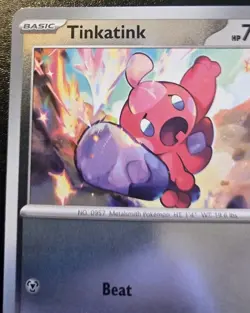 Tinkatink 096/132 Reverse Holo Common Mega Evolution Pokemon TCG - Image 2
