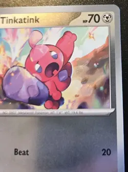 Tinkatink 096/132 Reverse Holo Common Mega Evolution Pokemon TCG - Image 3