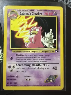 Sabrina's Slowbro 60/132, Gym Heroes, Pokemon TCG, 2000, Vintage WOTC, NM - Image 1