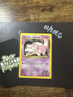 Sabrina’s Slowpoke 95/132, Gym Heroes, Pokemon TCG, 2000, Vintage, Common, NM - Image 3