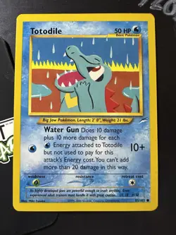 Totodile 85/105, 2002 Neo Destiny, Pokemon TCG, WotC, Vintage, Common, LP/NM - Image 1