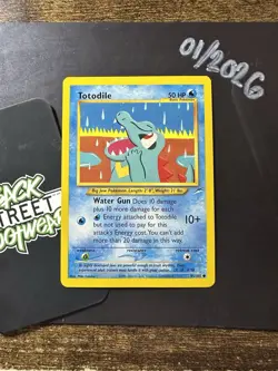 Totodile 85/105, 2002 Neo Destiny, Pokemon TCG, WotC, Vintage, Common, LP/NM - Image 3