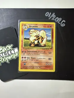 Arcanine 23/102, 1999 Base Set, Pokemon TCG, WotC, Vintage, Uncommon, LP/MP - Image 3