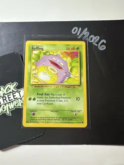 Koffing 51/102, 1999 Base Set, Pokemon TCG, WotC, Vintage, Common, NM/LP - Image 3