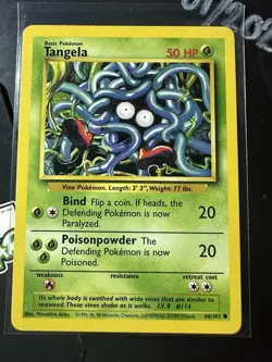 Tangela 66/102, 1999 Base Set, Pokemon TCG, WotC, Vintage, Common, NM - Image 1