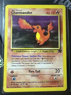 Charmander 50/82, Team Rocket Set, Pokemon TCG, WOTC, Vintage 2000, Common, LP - Image 1