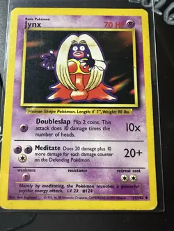 Jynx 31/102, 1999 Base Set, Pokemon TCG, WotC, Vintage, Uncommon, NM/LO - Image 1