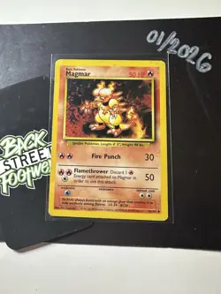 Magmar 36/102, 1999 Base Set, Pokemon TCG, WotC, Vintage, Uncommon, NM/LP - Image 3
