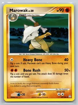 Marowak 63/146 Legends Awakened Uncommon Fighting Stage 1 Keeper Pokemon TCG - Image 1