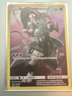 Pokemon Armored Mewtwo Promo Holo SM228 NM English - Image 2
