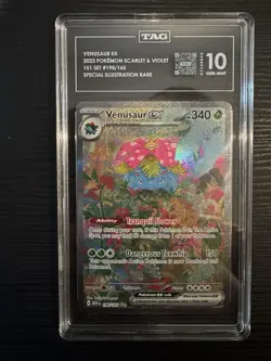 2023 Pokemon SV Mew EN 151 Venusaur ex Special Illustration Rare 198/165 TAG 10 - Image 3