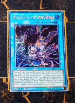 YUGIOH Deception of the Sinful Spoils (MP25-EN113) Prismatic Secret Rare 1st Ed - Image 1