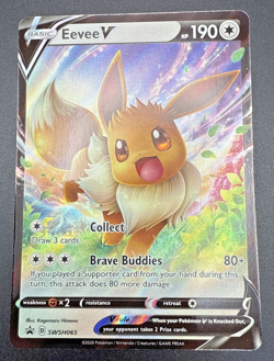 Eevee V SWSH065 Black Star Promo 065 Sword & Shield Pokemon Card TCG Holo Promo - Image 1