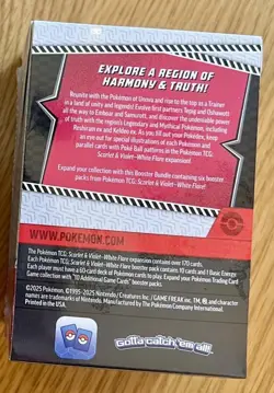 Pokemon White Flare Booster Bundle (6 Packs) Sealed, Scarlet & Violet TCG - Image 2