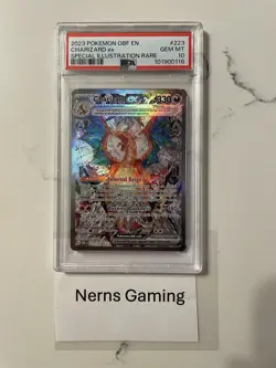 Pokemon TCG Charizard EX Sv03: Obsidian Flames Card PSA 10 223/197 - Image 1