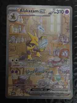 Pokemon TCG Alakazam EX 201/165 Scarlet & Violet 151 Card NM SIR - Image 1